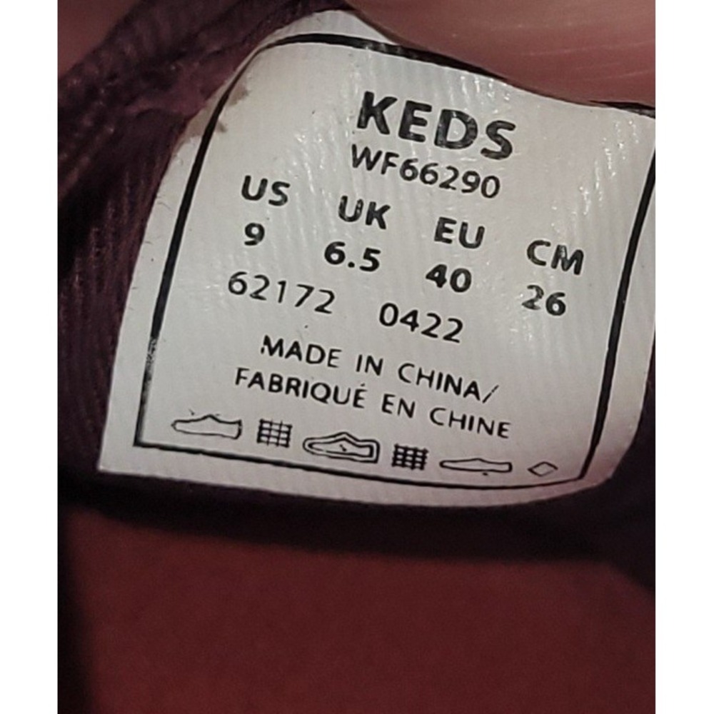 Keds Softerra Burgundy Canvas Slip On Sneakers Womens 9 WF66290 Maroon Low Top - Picture 2 of 11